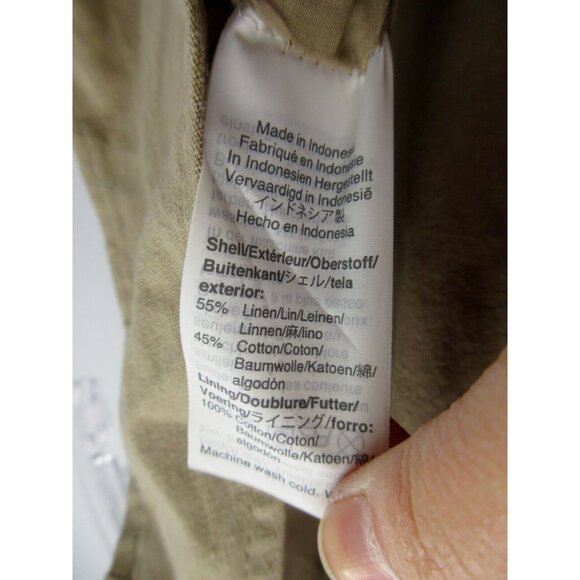 J Crew Jumpsuit 4 Linen One Piece Wide Leg Cottage Peasant Zip Up * - Picture 11 of 12